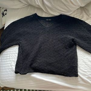 Black oversized knit sweater